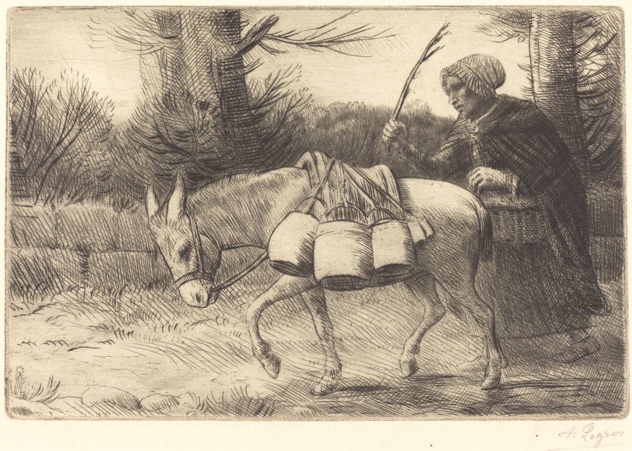 Dojarka z Boulogne, 3. płyta (Laitiere a Boulogne) autorstwa Alphonse Legros