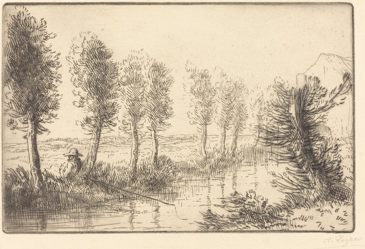 W pobliżu młyna (Pres du moulin) autorstwa Alphonse Legros