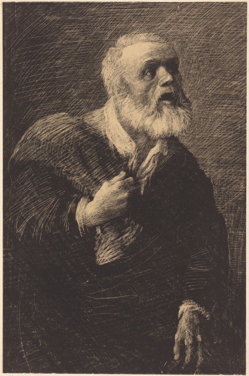 Night Crier (Nocny herold) autorstwa Alphonse Legros