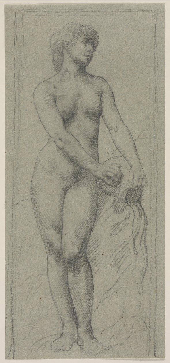 Naga kobieta. autorstwa Alphonse Legros