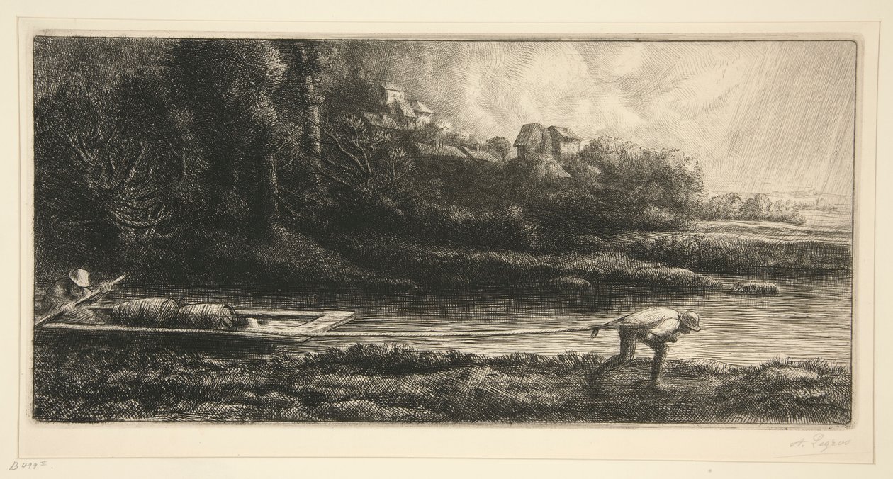 Krajobraz łodzi autorstwa Alphonse Legros