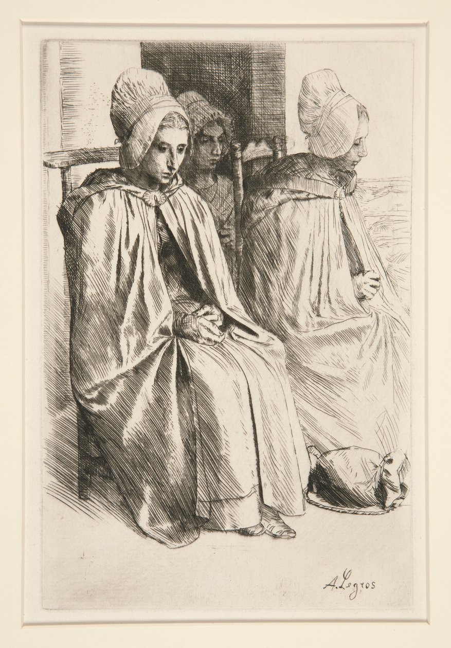 Wieśniaki w sąsiedztwie Boulogne autorstwa Alphonse Legros