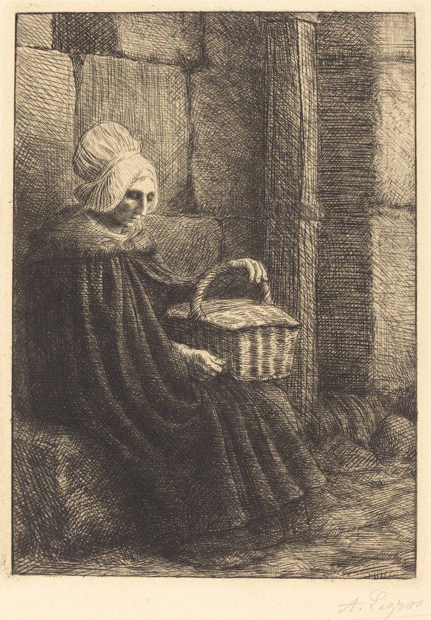Chłopka z Boulogne autorstwa Alphonse Legros