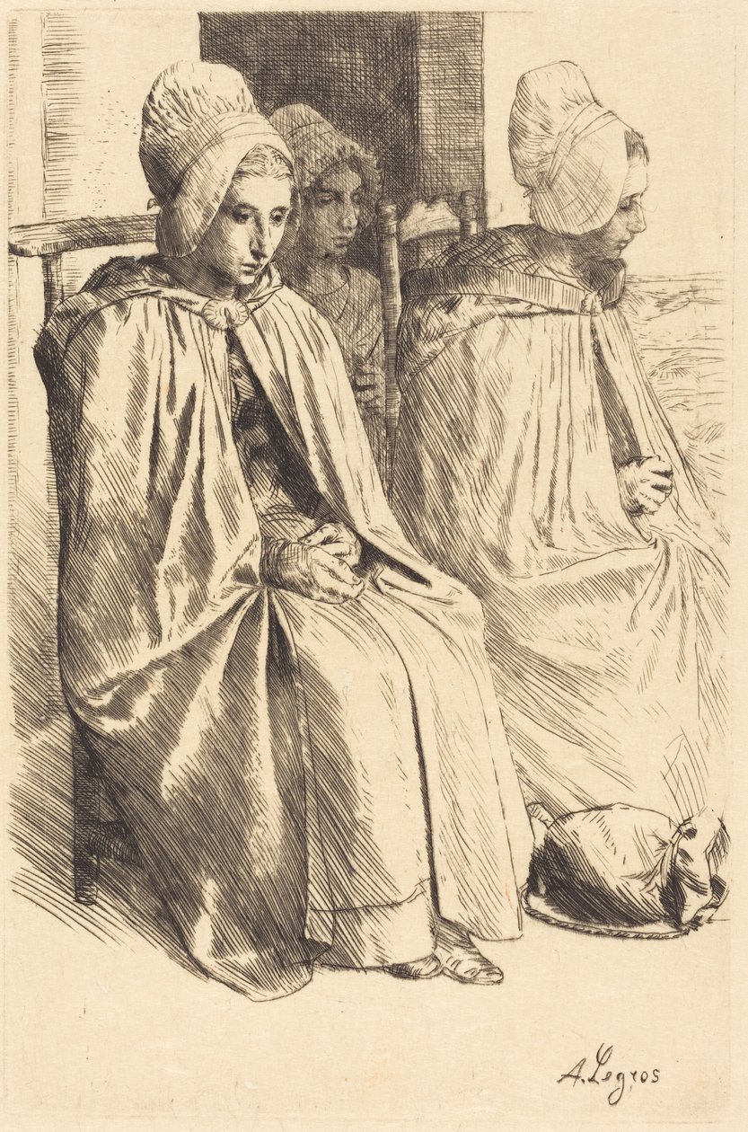 Kobiety wiejskie z okolic Boulogne (Paysannes des environs de Boulogne) autorstwa Alphonse Legros