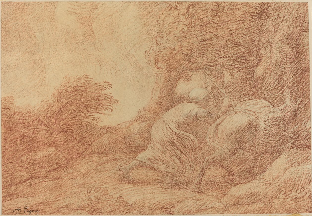Chłop i doc. autorstwa Alphonse Legros