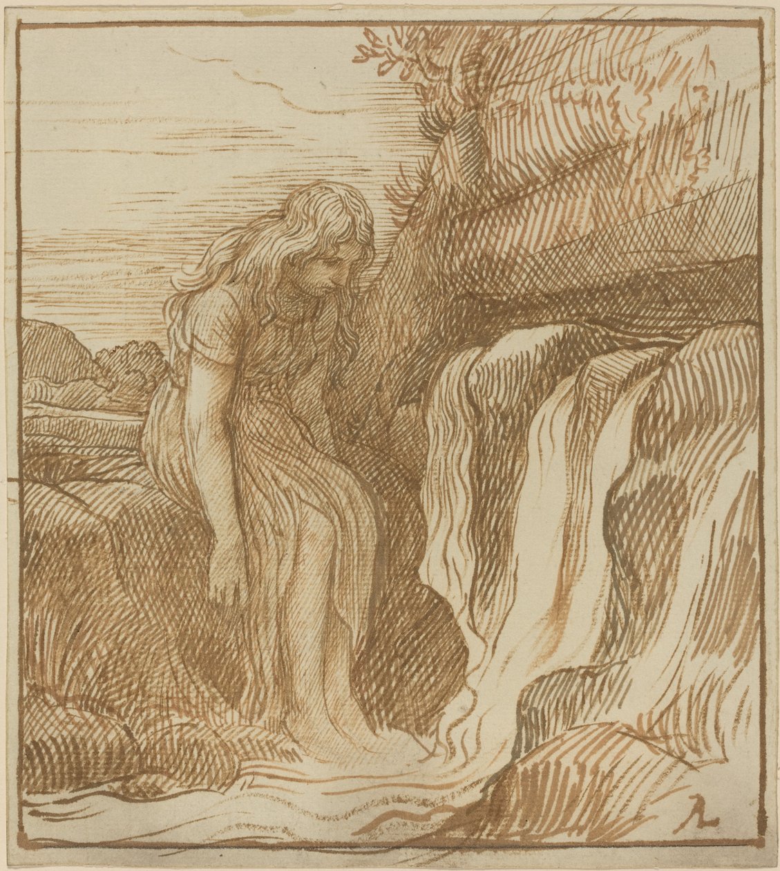 Chłop u źródła autorstwa Alphonse Legros