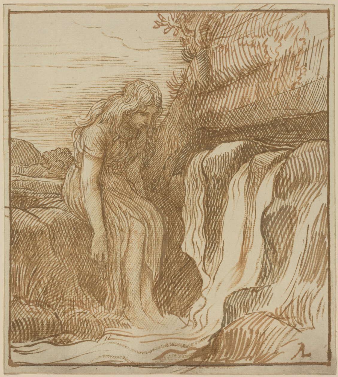 Chłop u źródła autorstwa Alphonse Legros