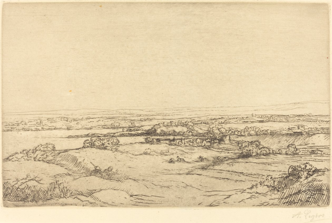 Równina w pobliżu jeziora autorstwa Alphonse Legros