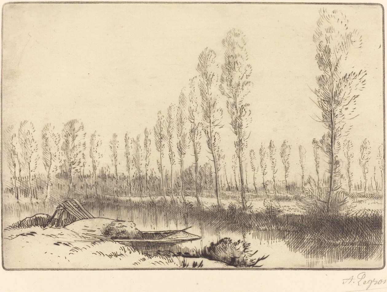 Topole w pobliżu Amiens autorstwa Alphonse Legros