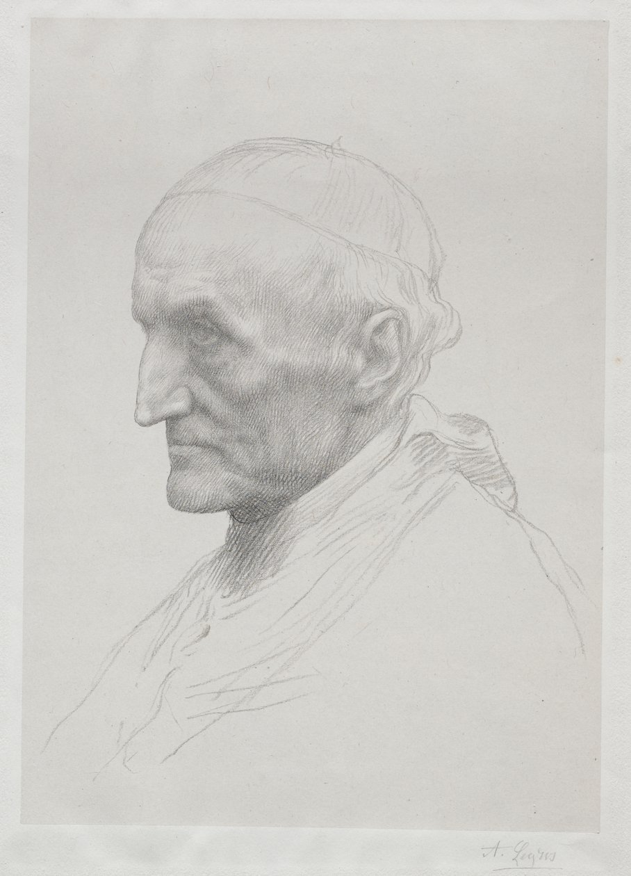 Portret kardynała Manninga (druga płyta) autorstwa Alphonse Legros