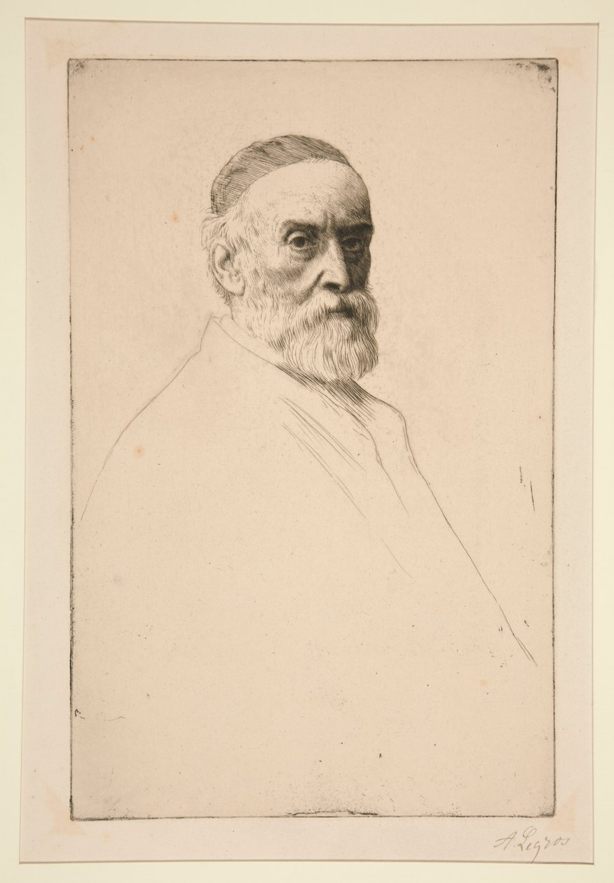 Portret G.F. Waty, RA autorstwa Alphonse Legros