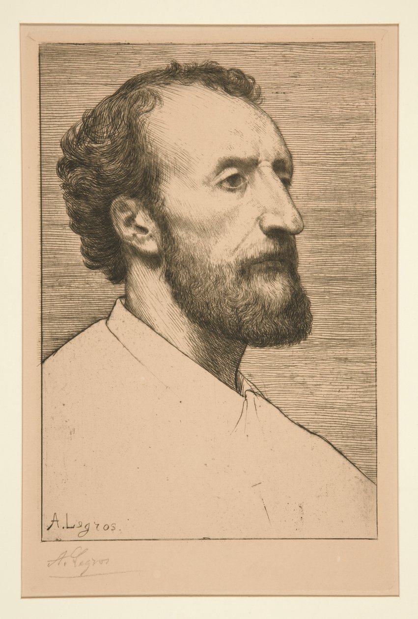 Portret Julesa Dalou autorstwa Alphonse Legros