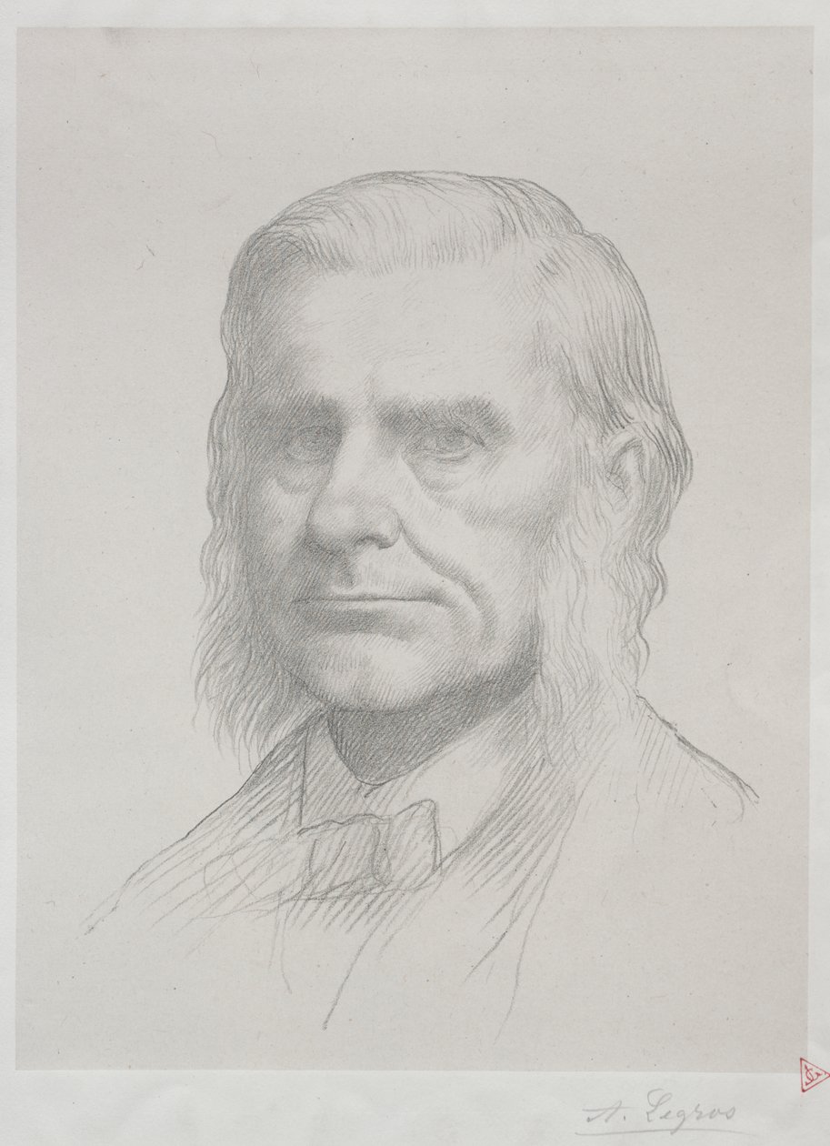 Portret Thomasa Huxleya (druga płyta) autorstwa Alphonse Legros