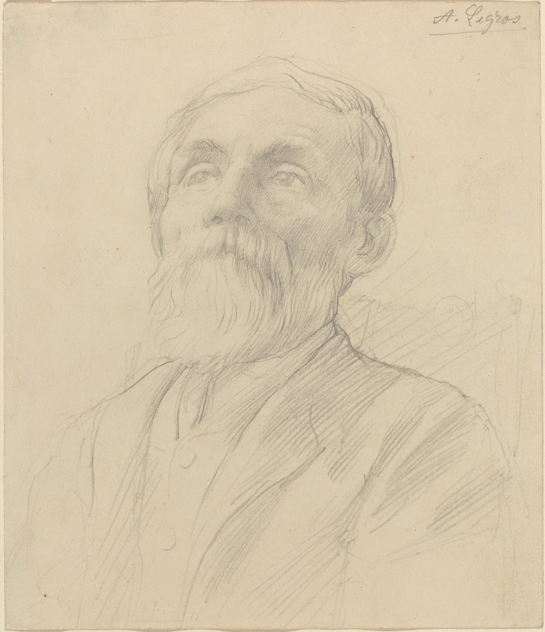 Portret starego człowieka. autorstwa Alphonse Legros