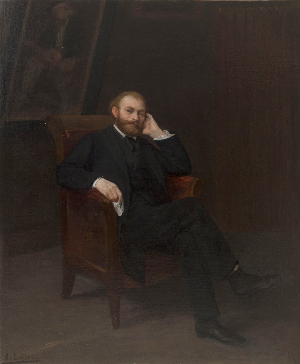 Portret artysty Édouarda Maneta 1832-1883, 1863. autorstwa Alphonse Legros