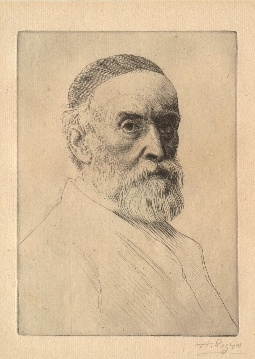 Portret malarza G. F. Wattsa (1817–1904) autorstwa Alphonse Legros