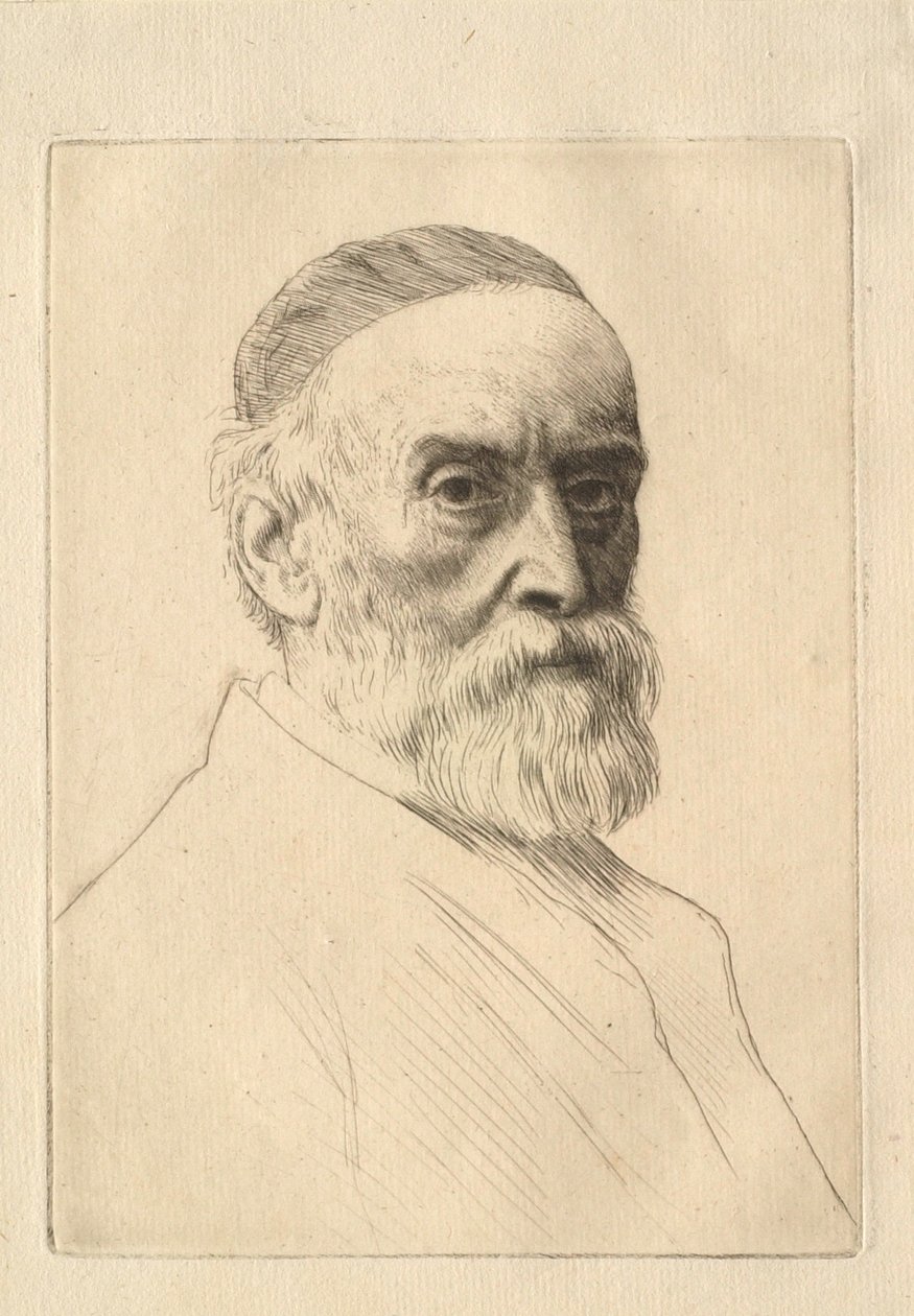 Portret malarza G. F. Wattsa (1817–1904) autorstwa Alphonse Legros