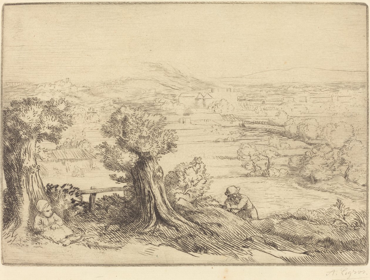 Pamięć o dolinie w Burgundii autorstwa Alphonse Legros