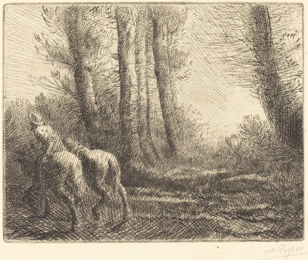 Powrót z orki Le retour de labourage. autorstwa Alphonse Legros