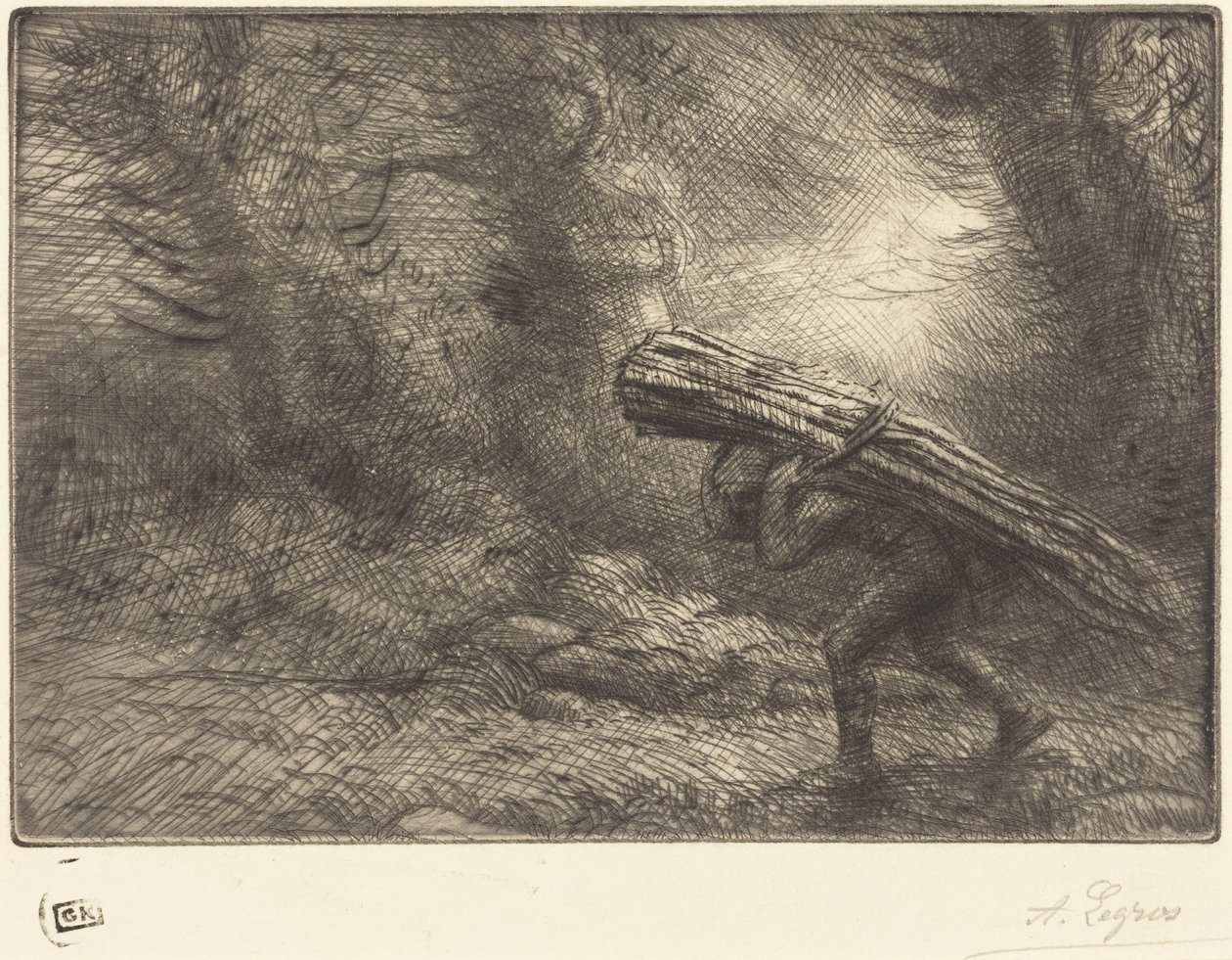 Powrót do chatki (Le retour à la chaumière) autorstwa Alphonse Legros