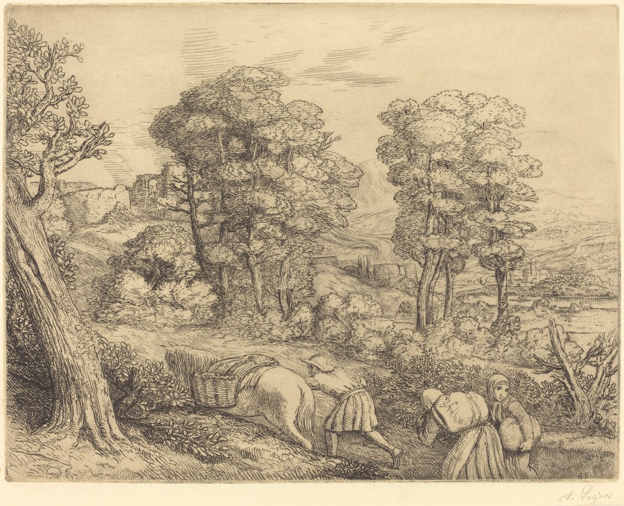 Powrót na farmę (Le retour a la ferme) autorstwa Alphonse Legros