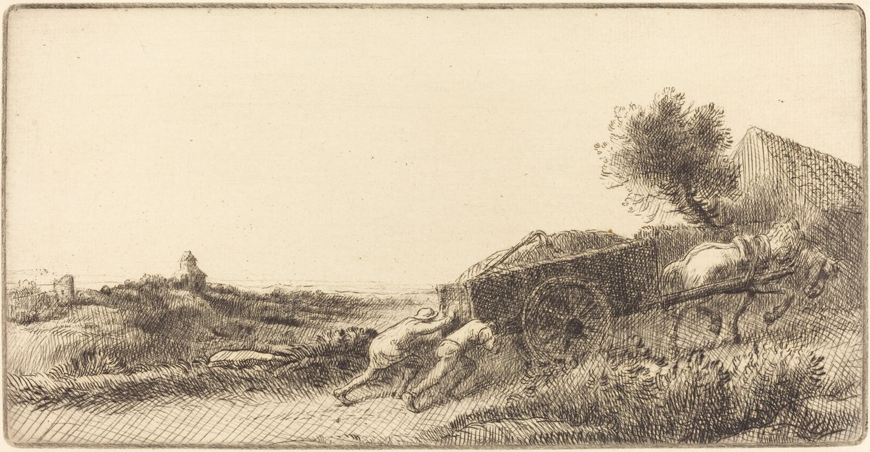 Wracając z Hay Rentrant le foin. autorstwa Alphonse Legros