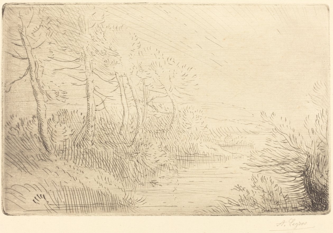 Brzeg rzeki (Bord de la riviere) autorstwa Alphonse Legros