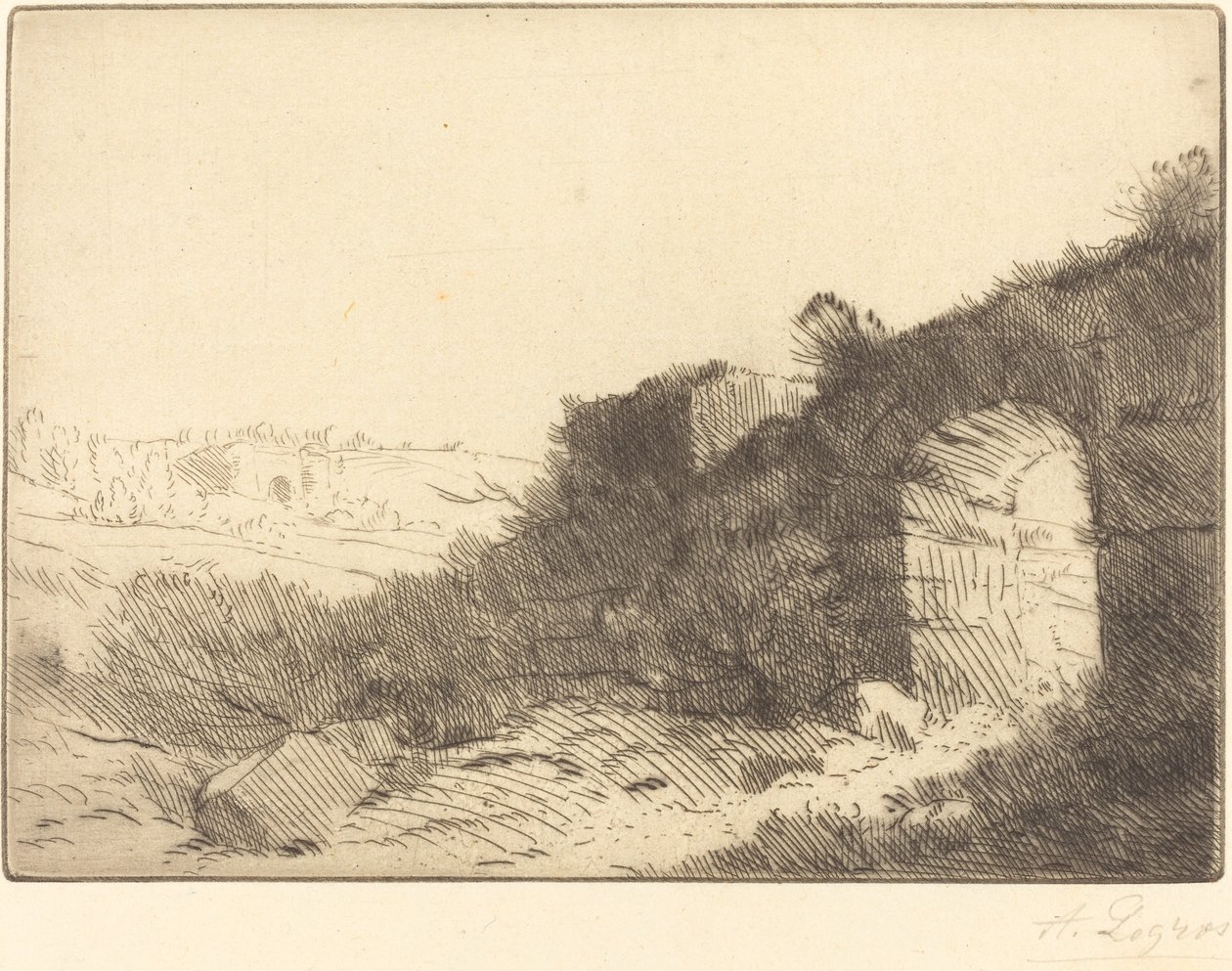 Ruiny rzymskie (Ruiny rzymskie) autorstwa Alphonse Legros