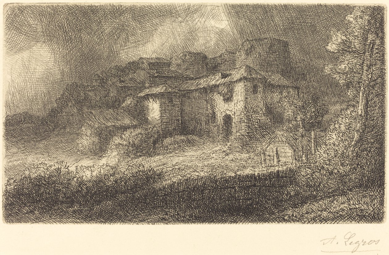 Ruiny zamku autorstwa Alphonse Legros
