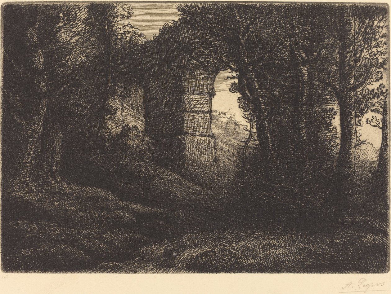 Ruiny starożytnego akweduktu autorstwa Alphonse Legros