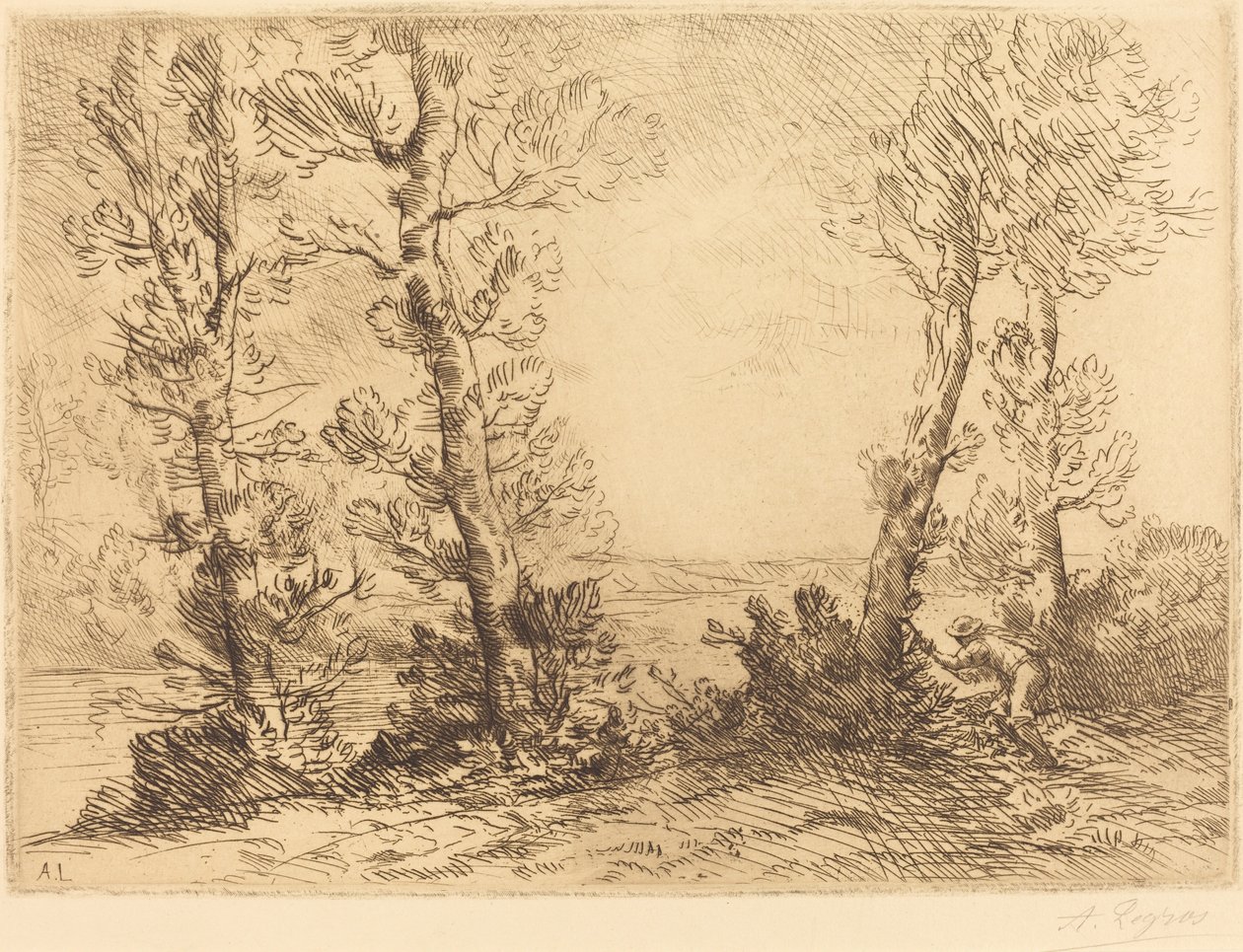 Łosoś Rybak Rybak łososia. autorstwa Alphonse Legros