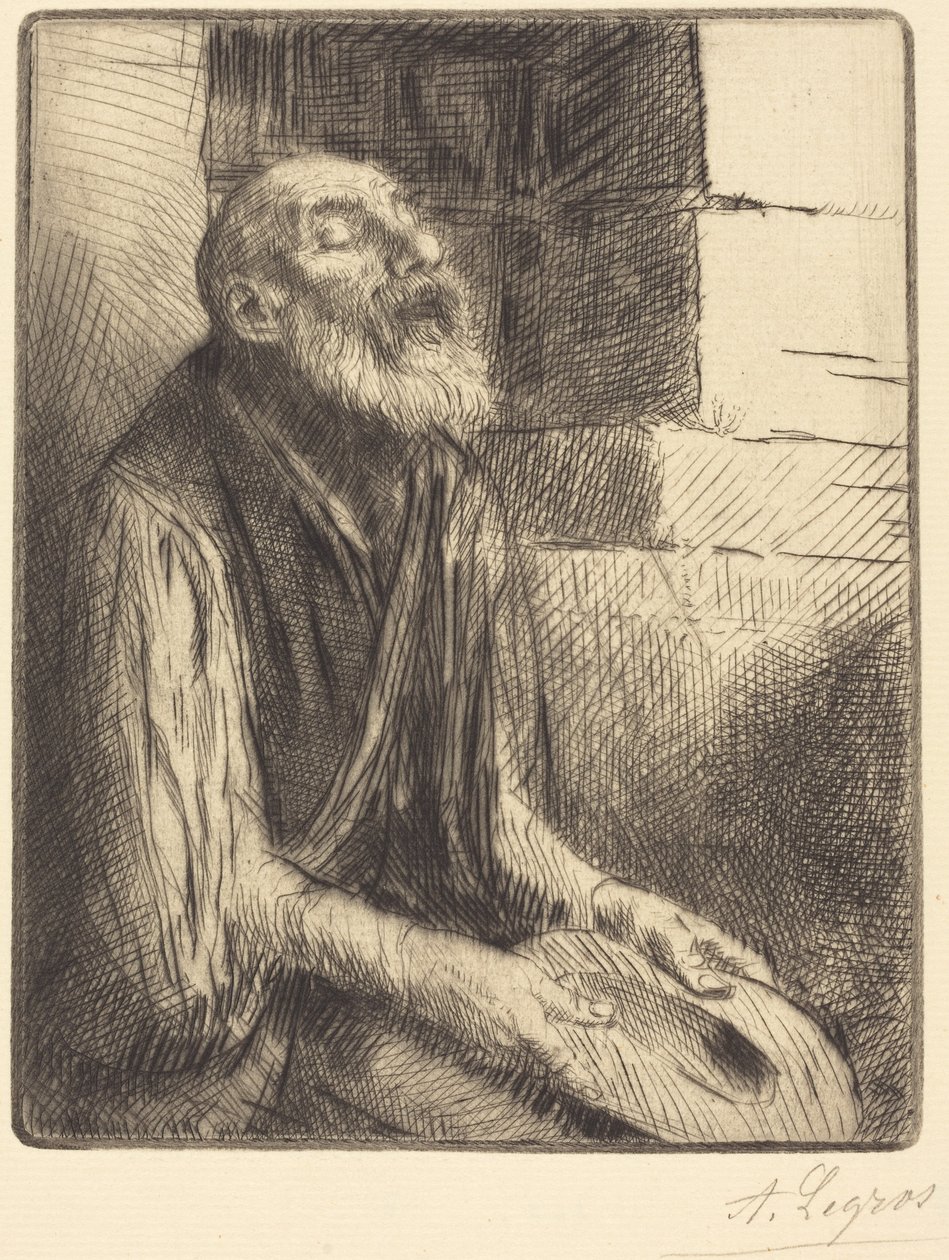 Siedzący żebrak (Mendiant assis) autorstwa Alphonse Legros