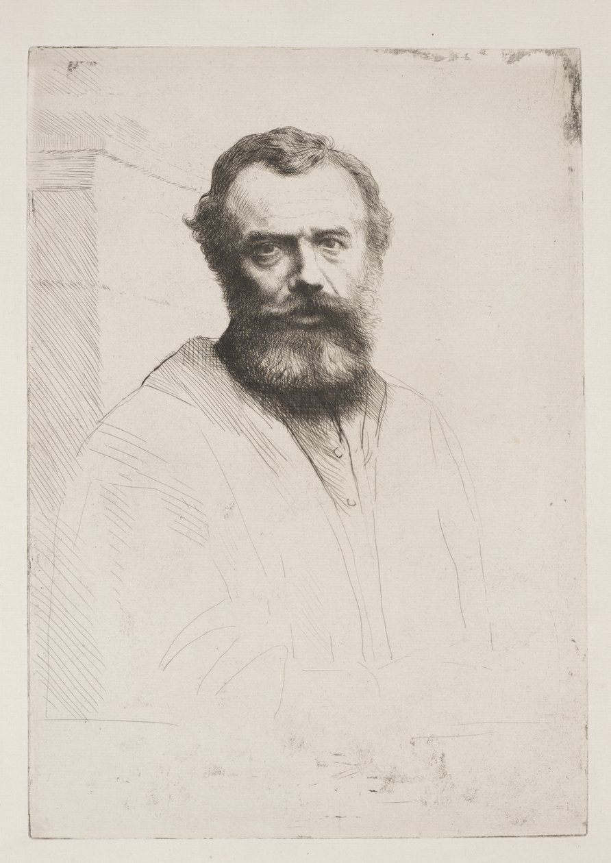 Autoportret (trzecia płyta) autorstwa Alphonse Legros