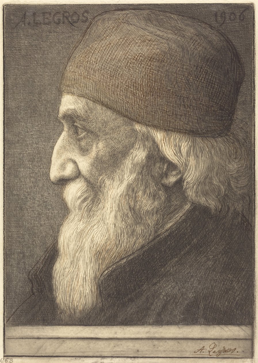 Autoportret, tablica nr 13 autorstwa Alphonse Legros