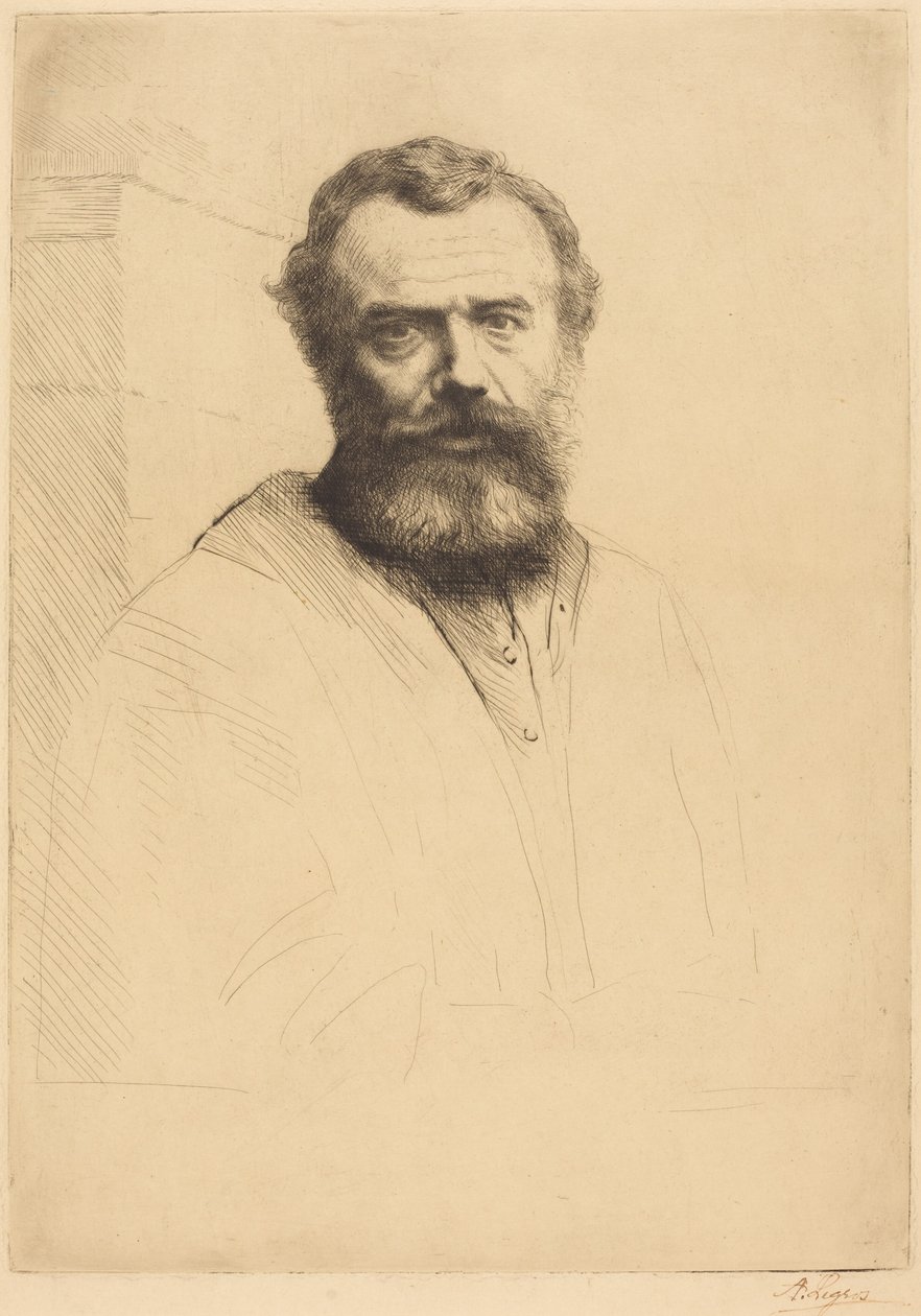 Autoportret, trzecia płyta autorstwa Alphonse Legros