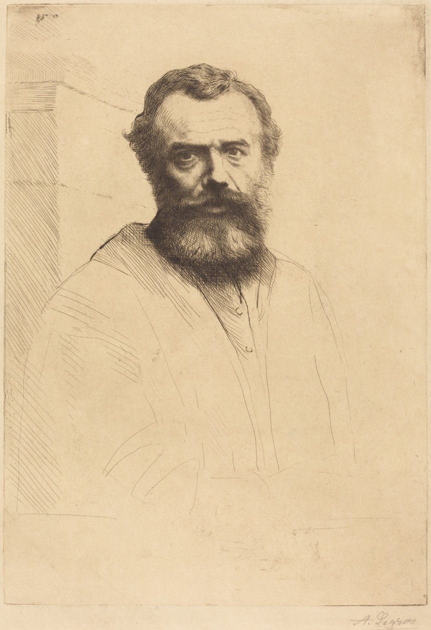 Autoportret, trzecia płyta autorstwa Alphonse Legros