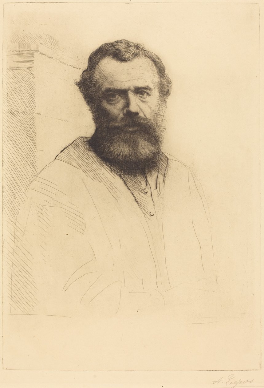 Autoportret, trzecia płyta autorstwa Alphonse Legros