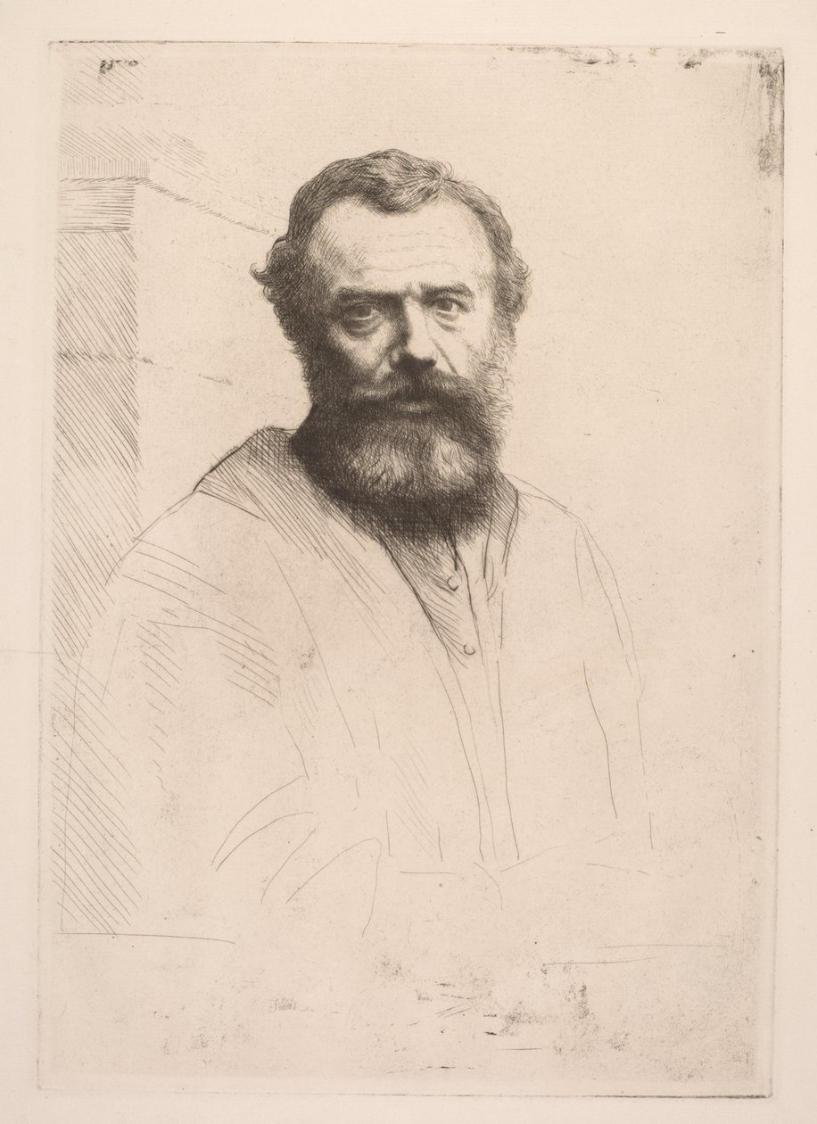 Trzecia płyta do autoportretu. autorstwa Alphonse Legros