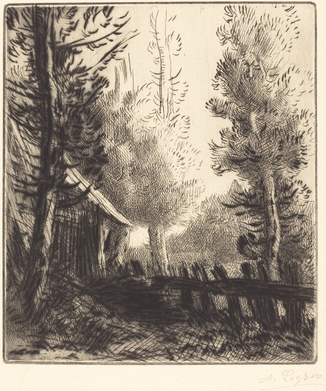 Szopa (Le hangar) autorstwa Alphonse Legros