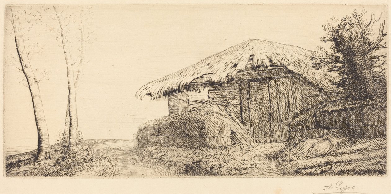 Chata pasterska na zboczu autorstwa Alphonse Legros