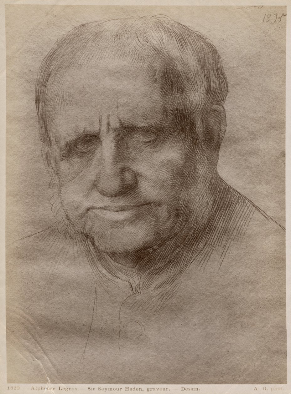 Sir Francis Seymour Haden, wytrawiacz, 1895 (złoty punkt na papierze) (patrz także 414599) autorstwa Alphonse Legros