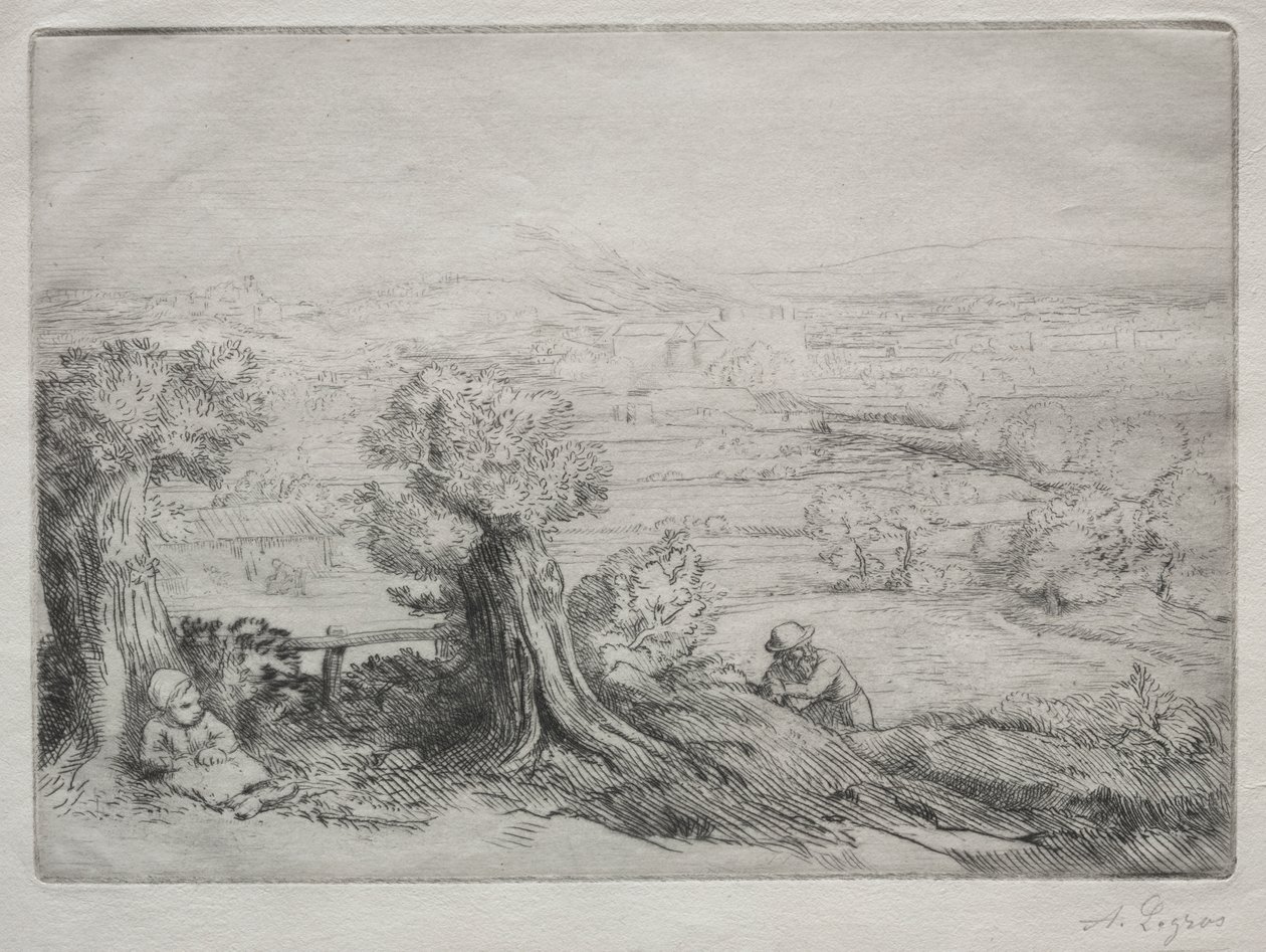 Pamiątka z doliny w Burgundii autorstwa Alphonse Legros
