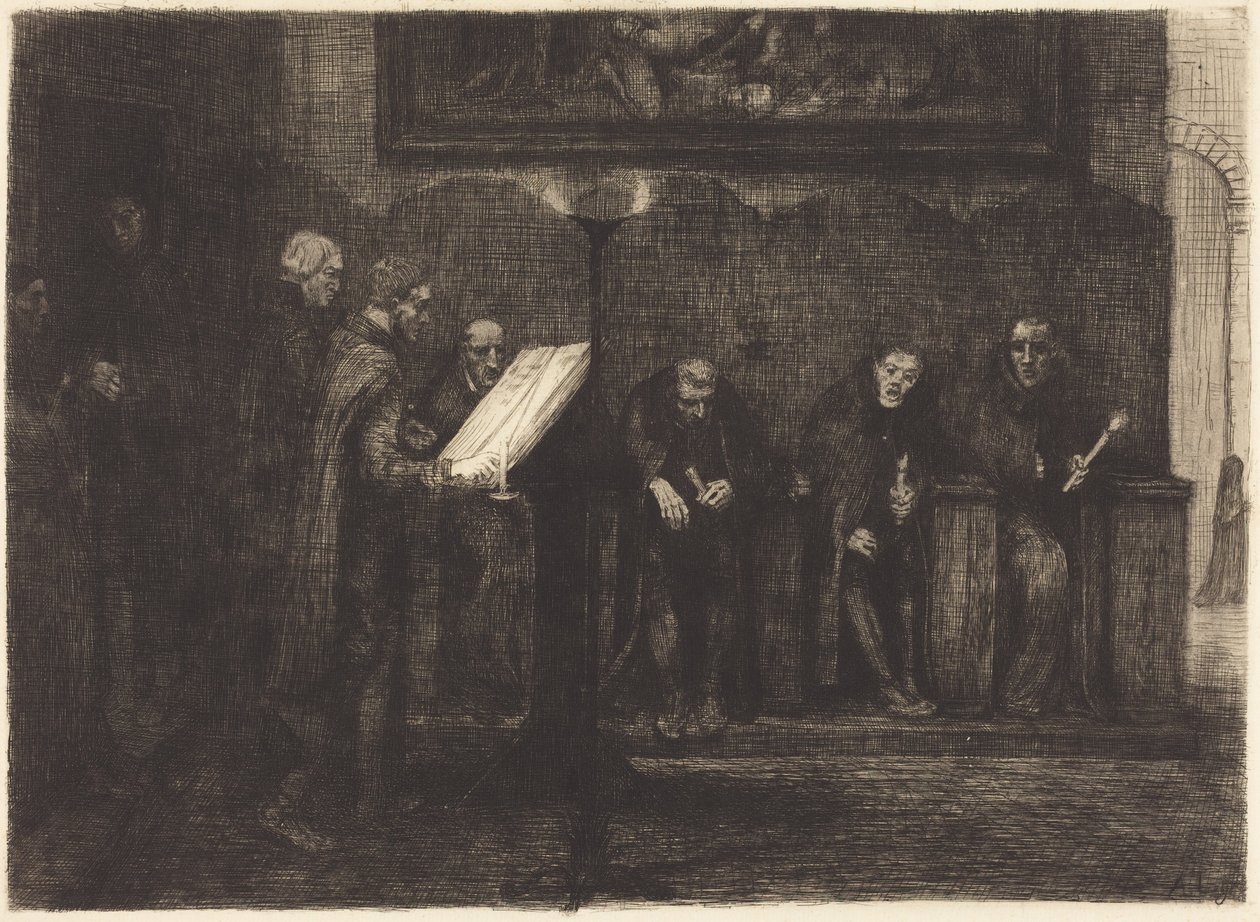 Spanish Singers (Hiszpańscy śpiewacy) autorstwa Alphonse Legros