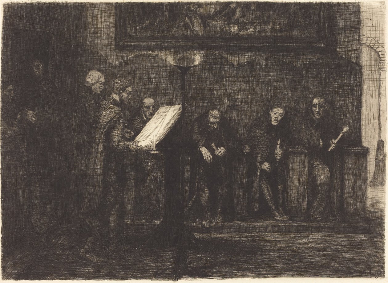 Hiszpańscy śpiewacy Hiszpańscy śpiewacy, 1865. autorstwa Alphonse Legros