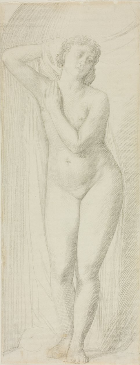 Stojąca naga kobieta autorstwa Alphonse Legros