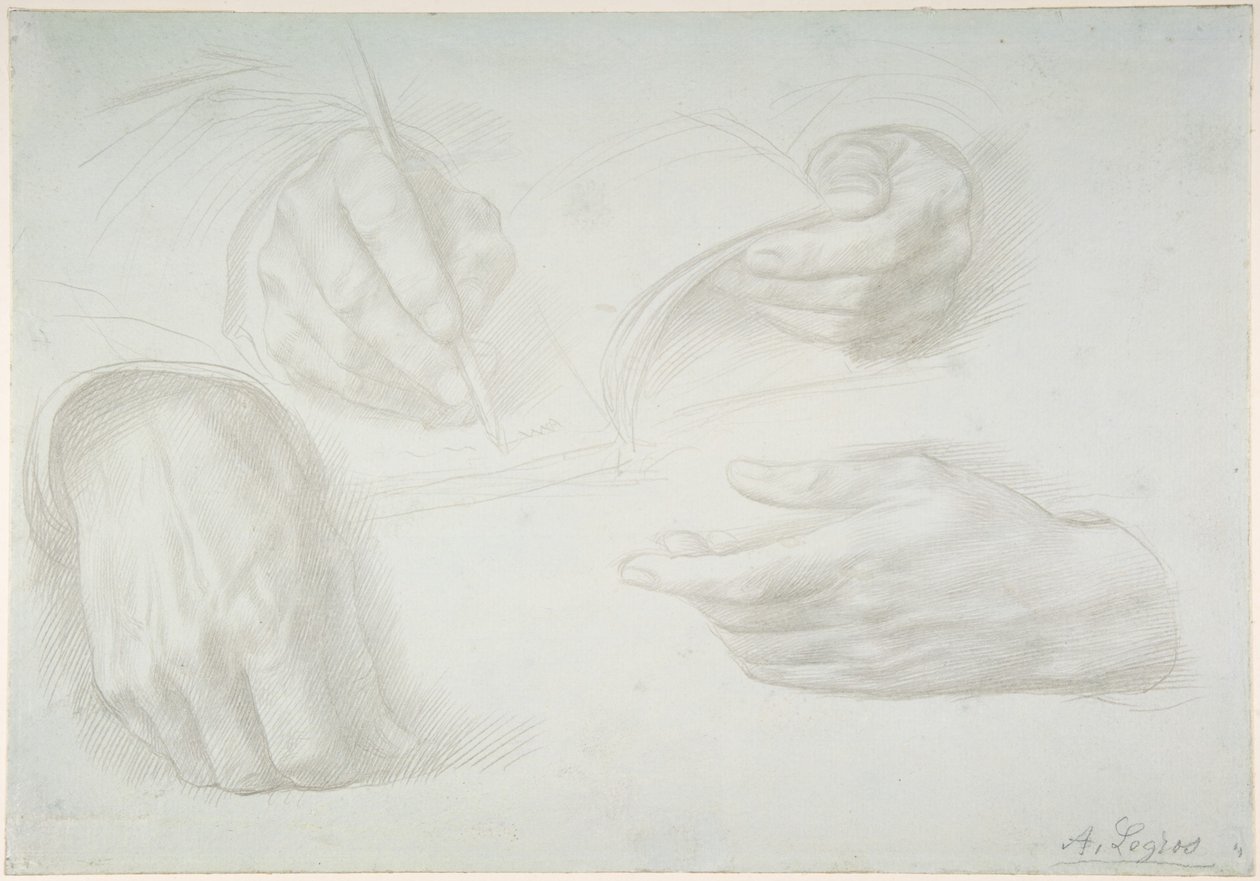 Studia rąk autorstwa Alphonse Legros