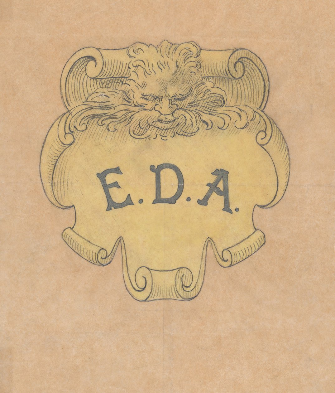 Studium do tabliczki z brązu dla Edwarda D. Adamsa, ca. 1892. autorstwa Alphonse Legros
