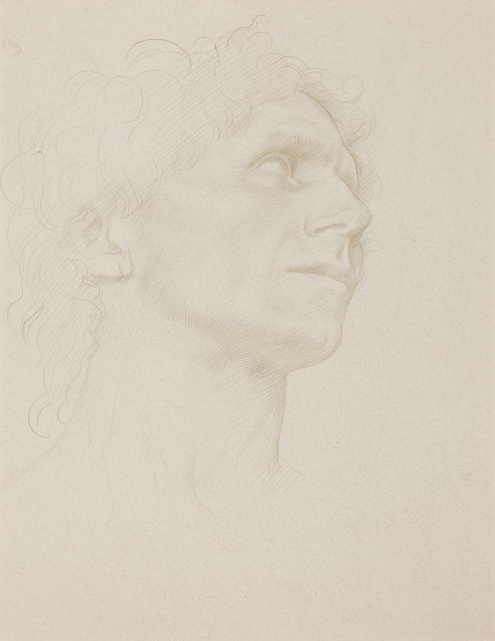 Studium głowy kobiety, odwróconej w prawo autorstwa Alphonse Legros