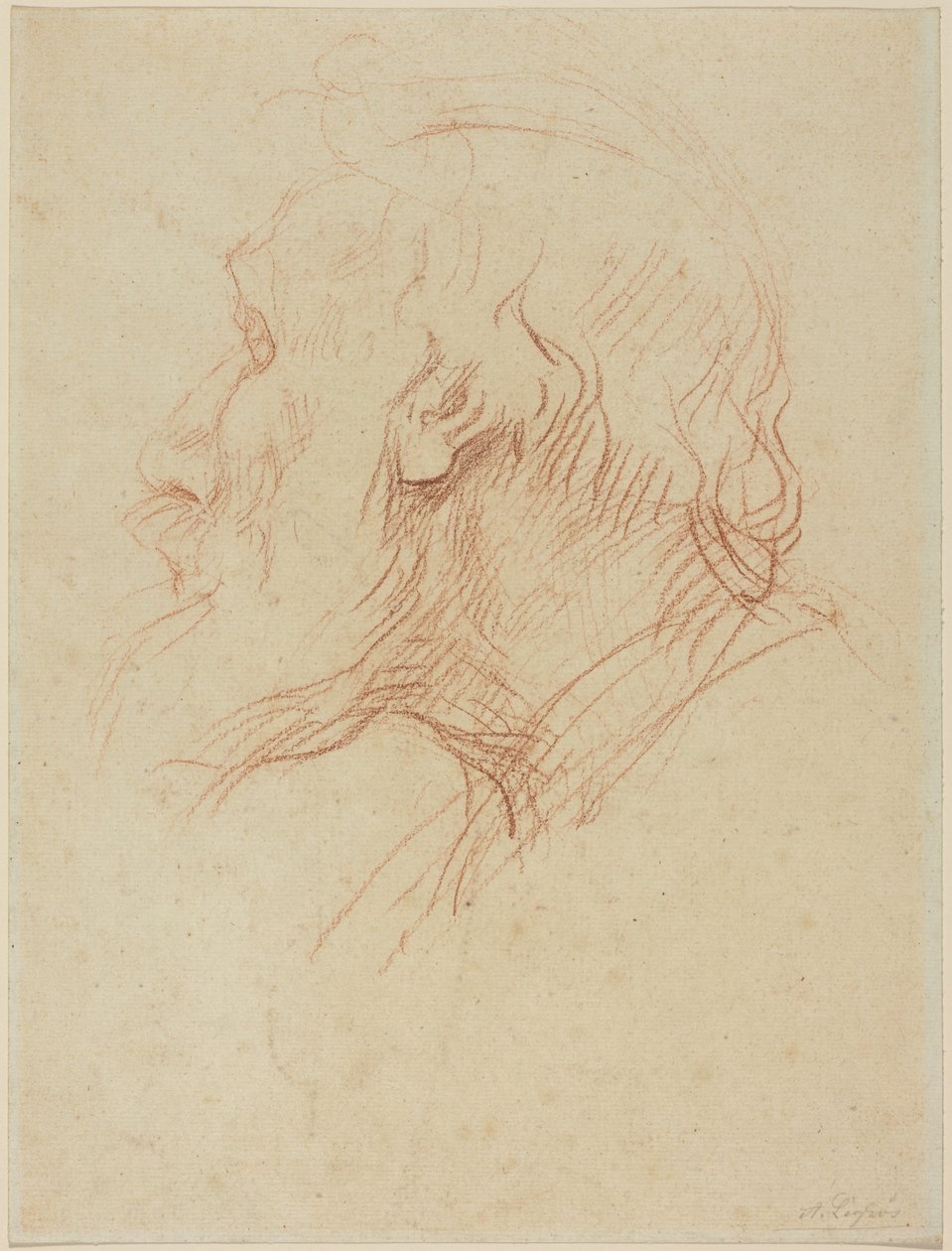Studium żebraka autorstwa Alphonse Legros