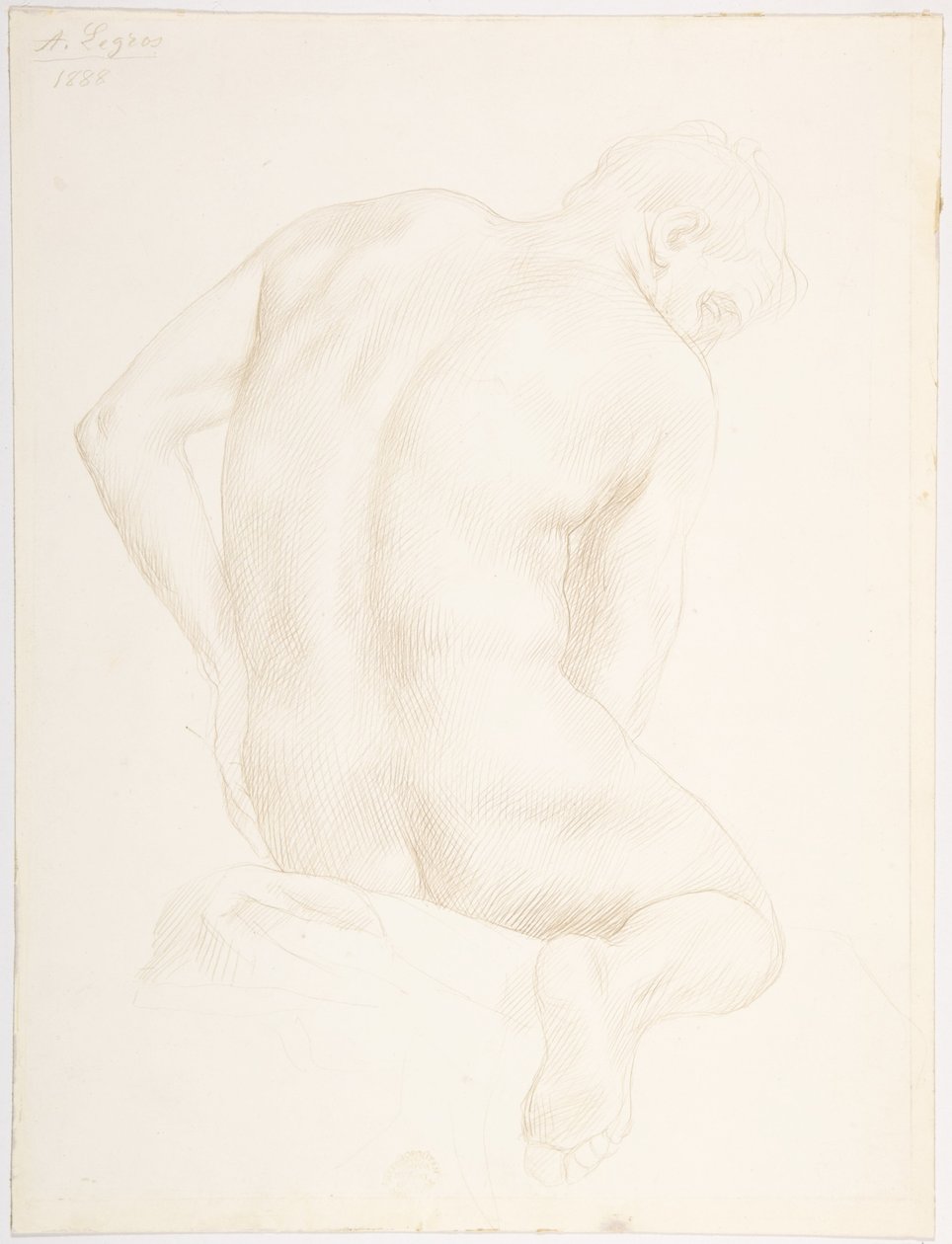 Studium postaci autorstwa Alphonse Legros